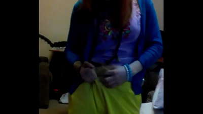 Funga video ya punyeto na Light Fairy yenye kichwa chekundu